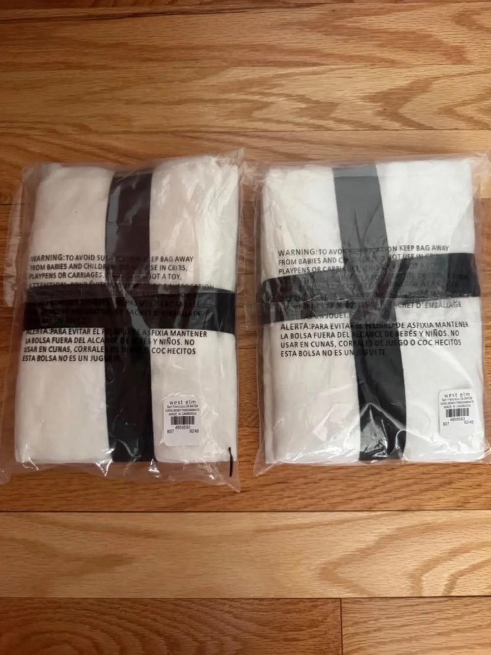 West Elm linen king pillow shams (set of 2)